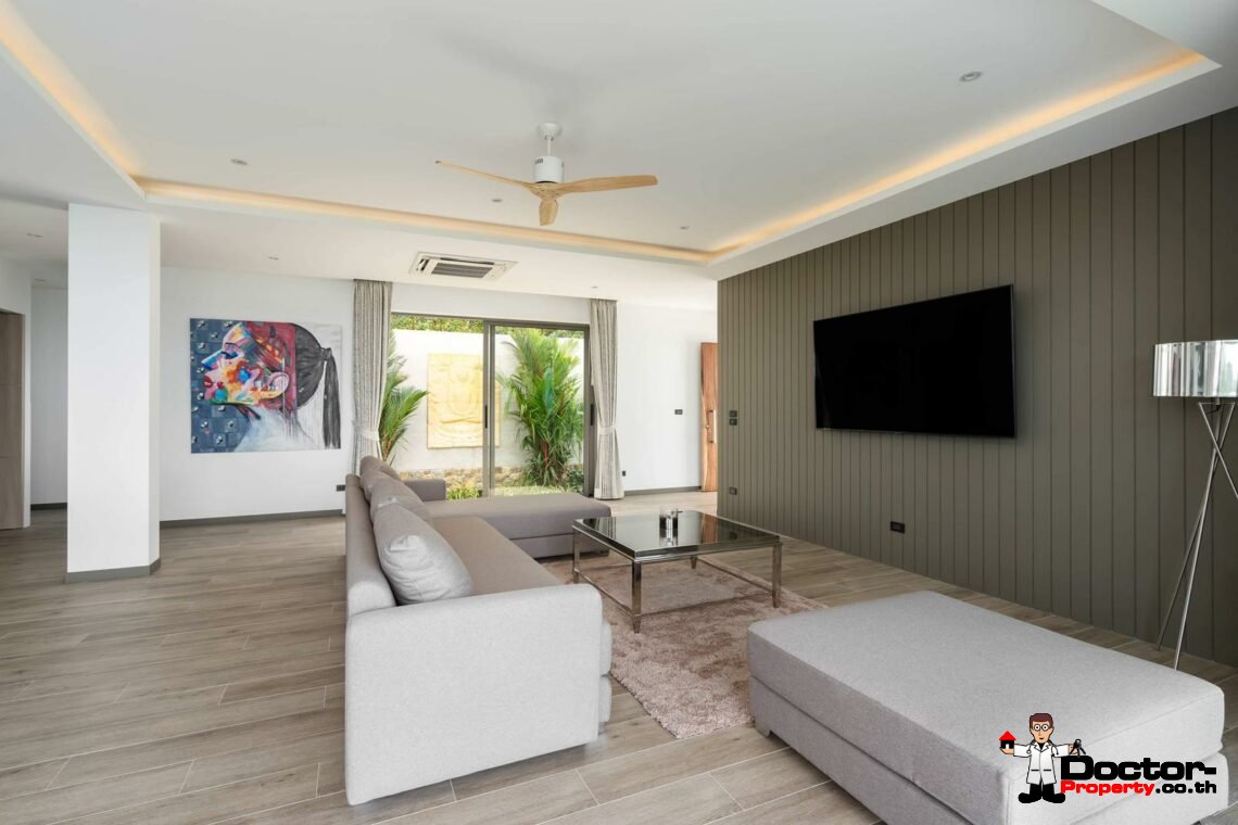 New 3 Bedroom Pool Villa with Sea View – Bo Phut, Koh Samui – For Sale